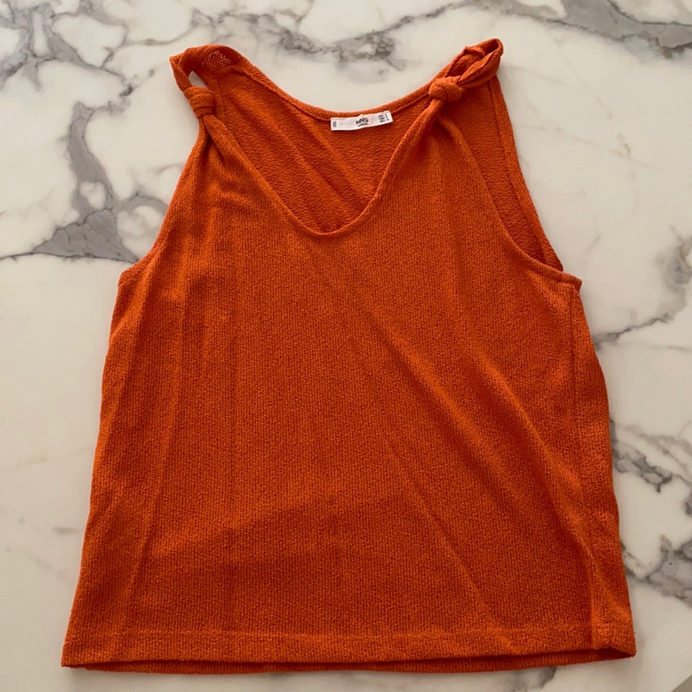Mango women’s orange top Medium